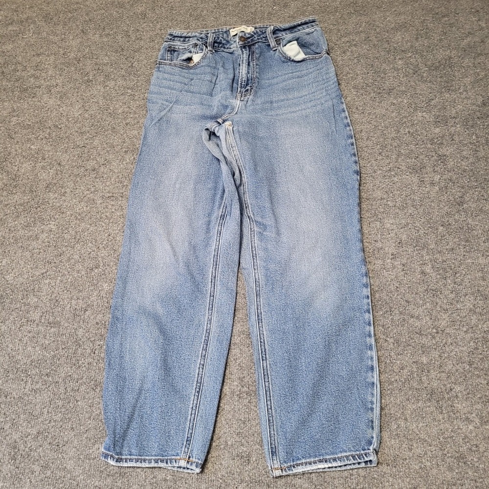 Abercrombie & Fitch Jeans Womens 27/4 Blue The Mom High Rise Light Wash Denim